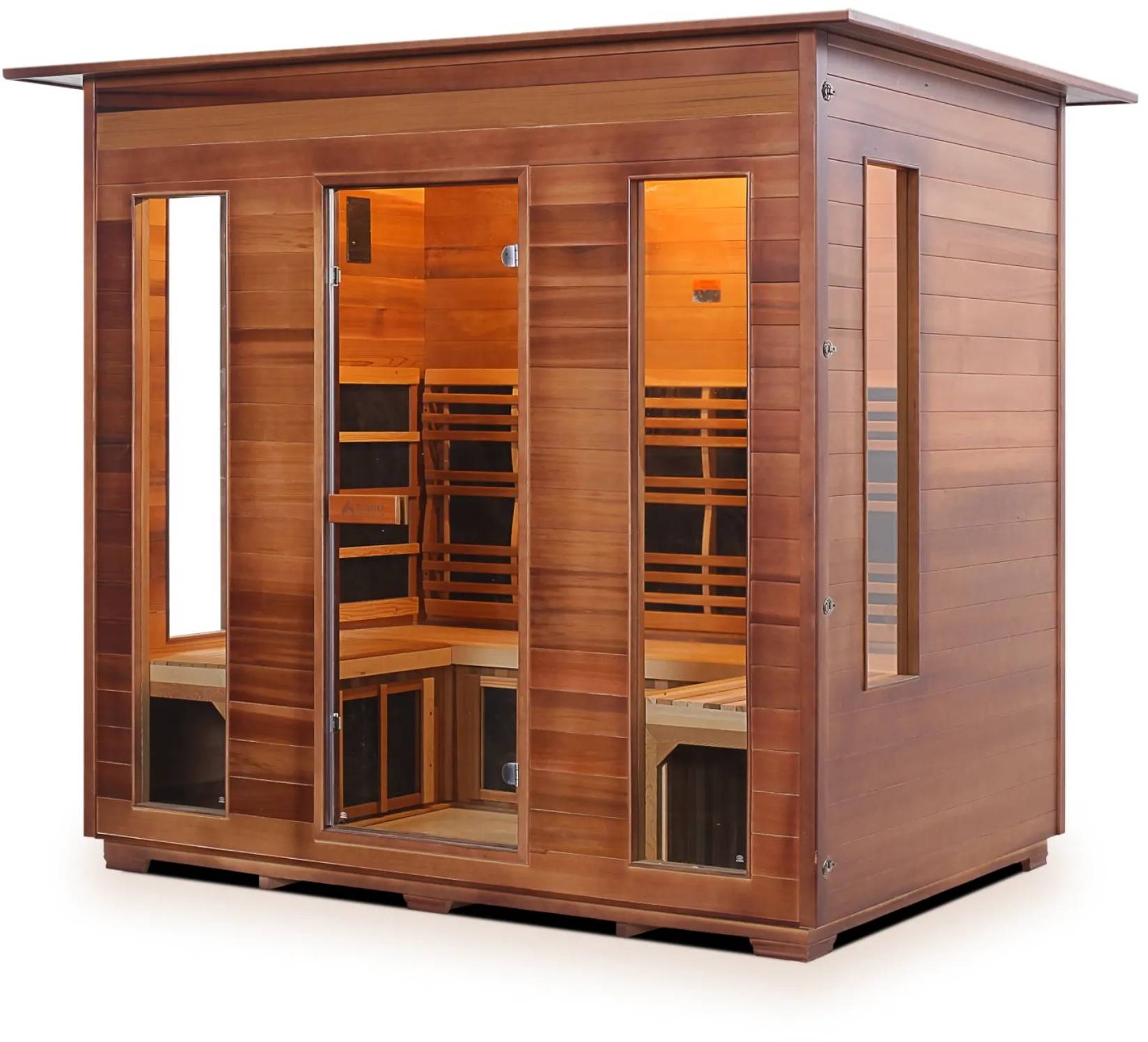 ZiahCare's Enlighten Rustic 5 Person Infrared Sauna Mockup Image 2