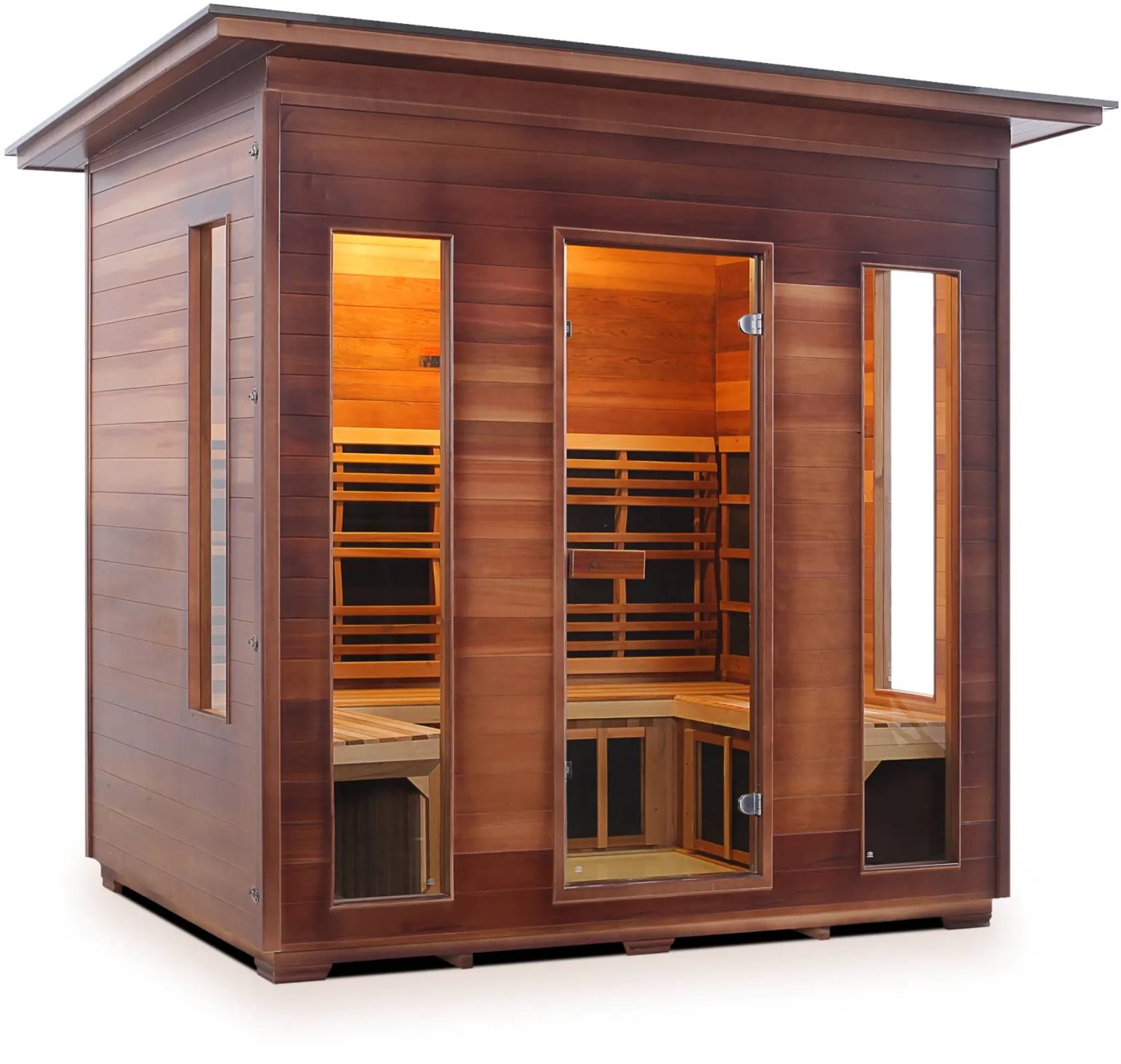 ZiahCare's Enlighten Rustic 5 Person Infrared Sauna Mockup Image 12