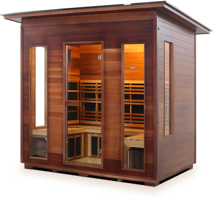 ZiahCare's Enlighten Rustic 5 Person Infrared Sauna Mockup Image 11