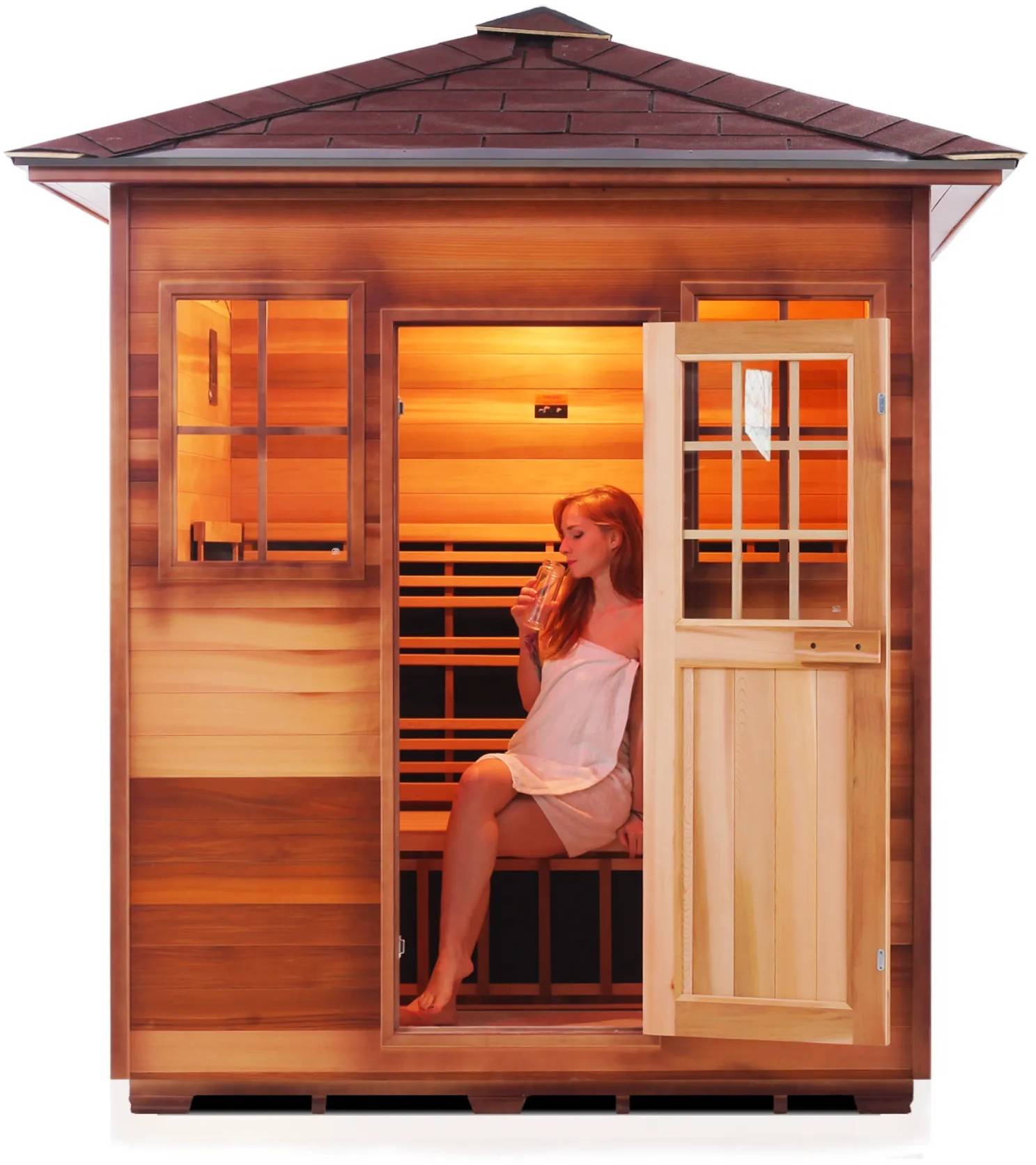 ZiahCare's Enlighten Sapphire 4 Person Hybrid Sauna Mockup Image 8