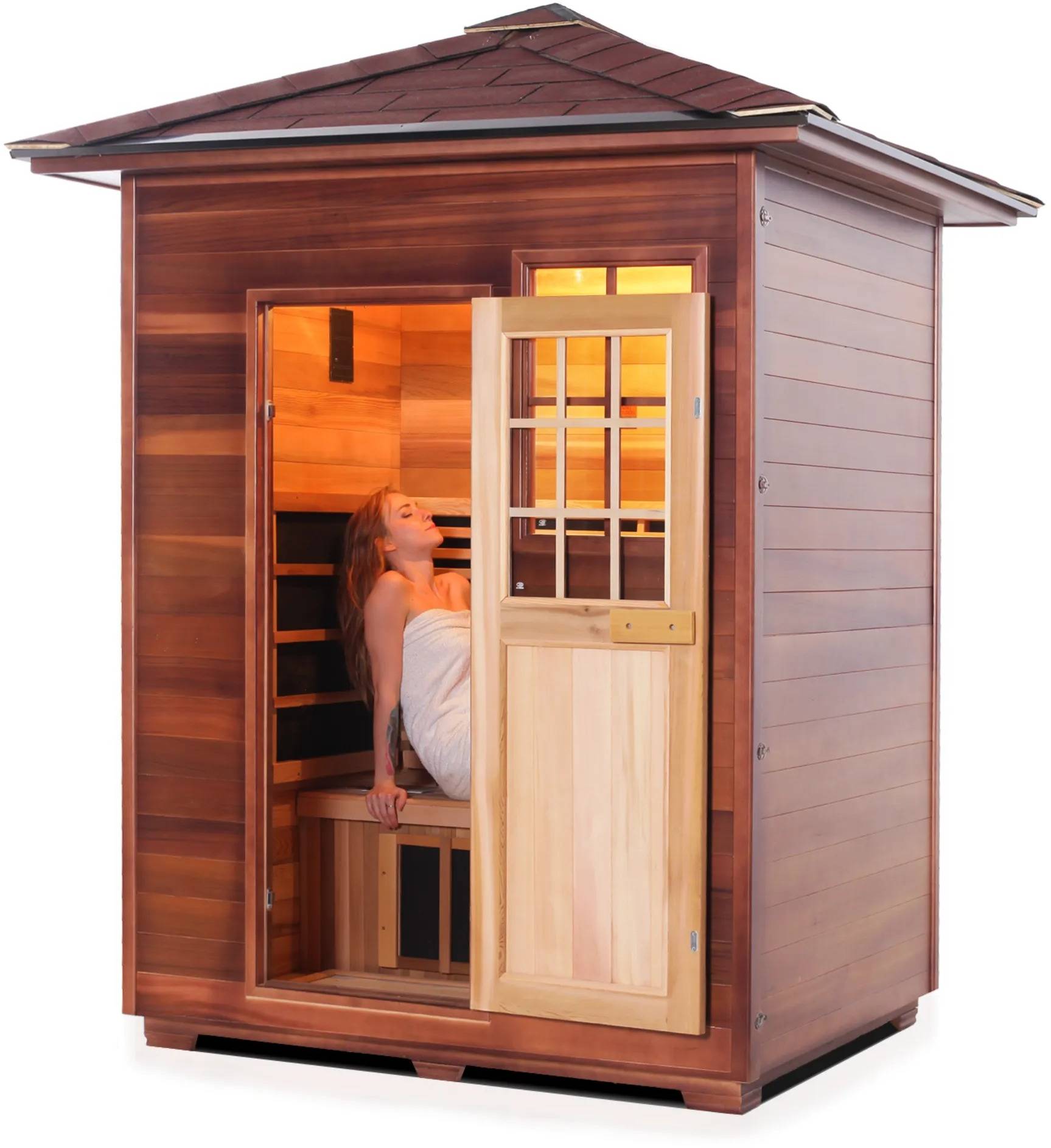 ZiahCare's Enlighten Sierra 3 Person Infrared Sauna Mockup Image 10