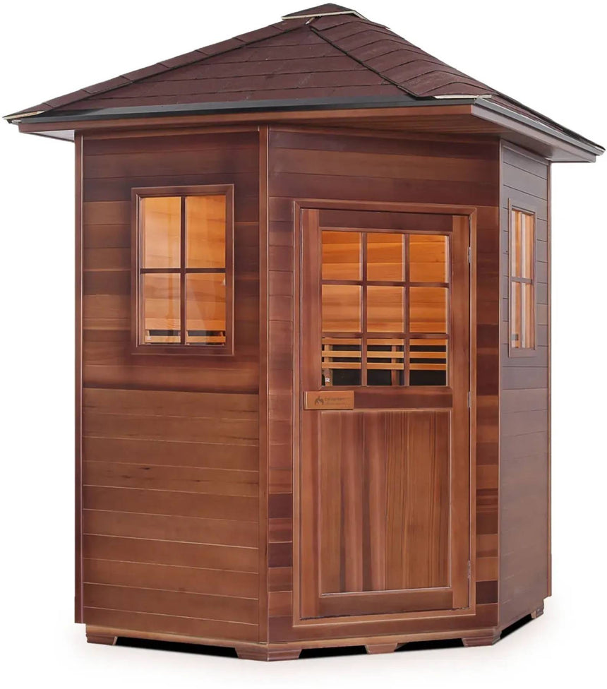 ZiahCare's Enlighten Sierra 4 Person Infrared Corner Sauna Mockup Image 9