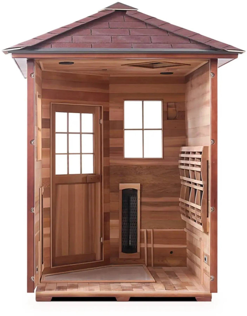 ZiahCare's Enlighten Sierra 4 Person Infrared Corner Sauna Mockup Image 6