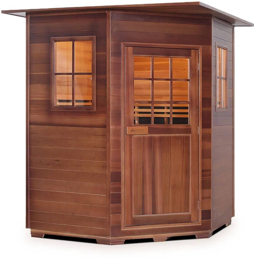 ZiahCare's Enlighten Sierra 4 Person Infrared Corner Sauna Mockup Image 2