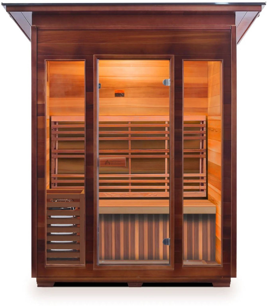 ZiahCare's Enlighten SunRise 3 Person Traditional Sauna Mockup Image 1