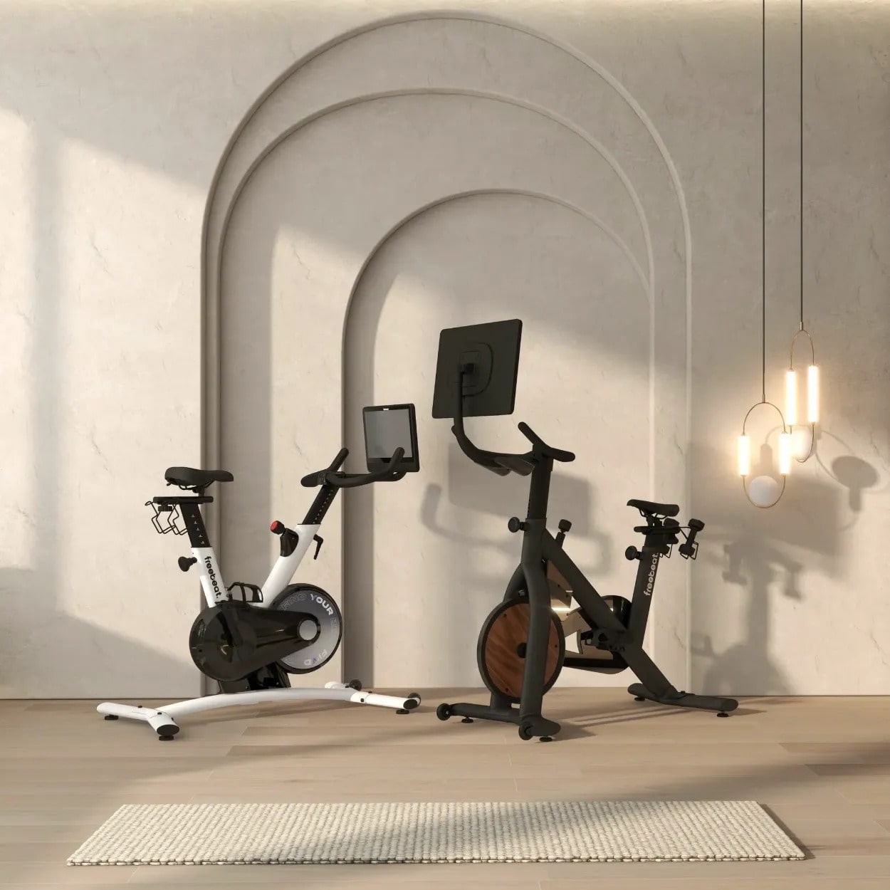 ZiahCare's Freebeat Boom Stationary Exercise Bike Lifestyle Mockup Image 8