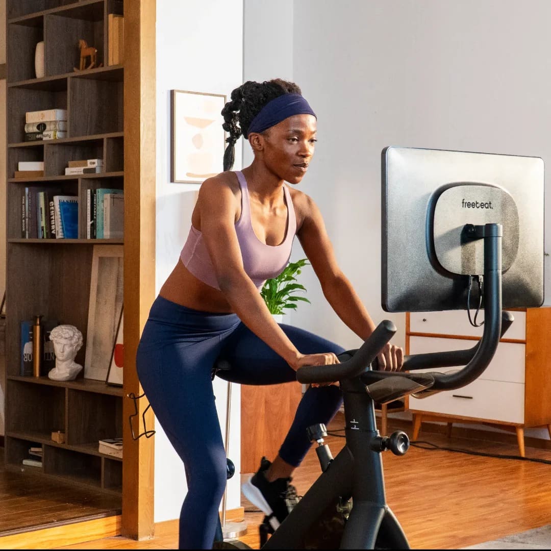 ZiahCare's Freebeat Lit Stationary Exercise Bike Lifestyle Mockup Image 6