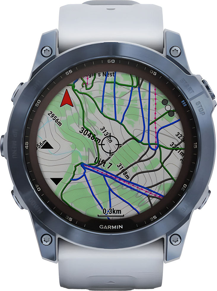 garmin Fenix 7X Sapphire Solar Edition whitestone 8