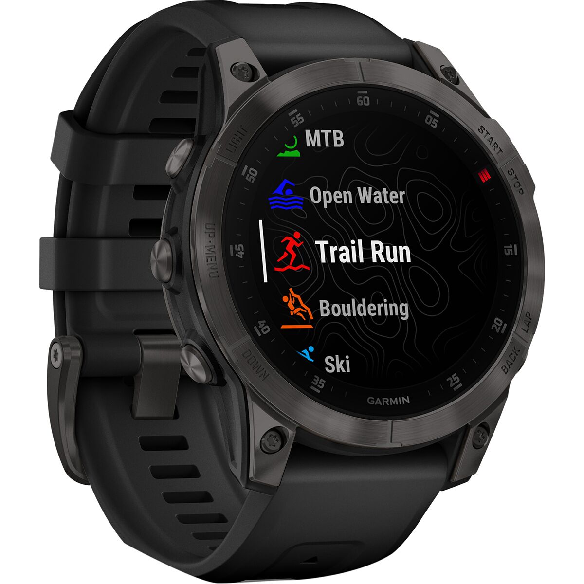 garmin epix gen sapphire edition gar084 black titanium black band mockup