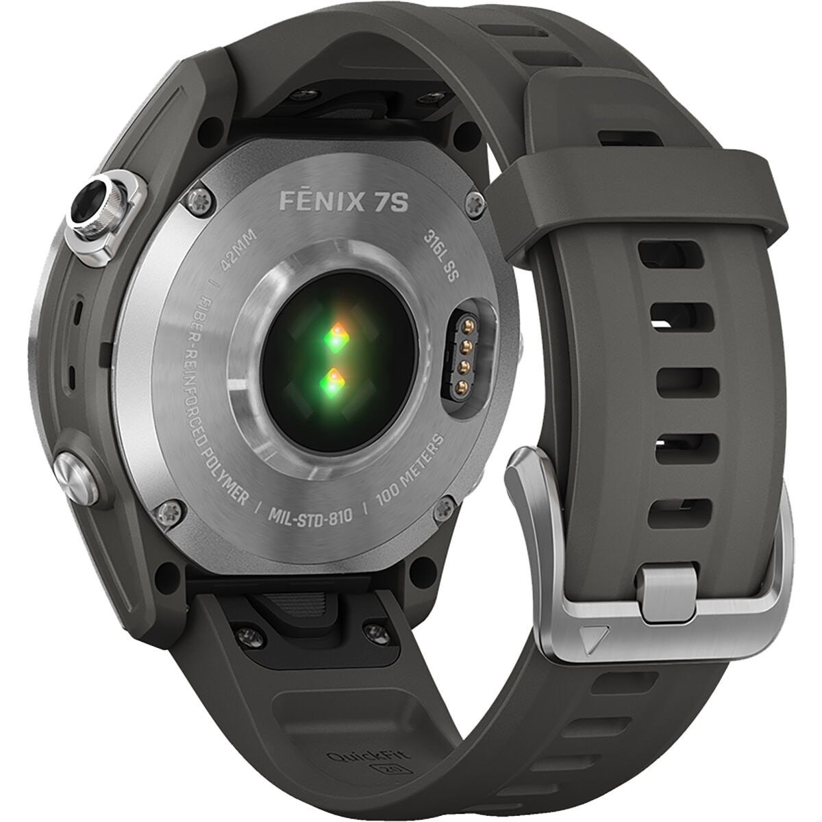 garmin fenix 7s standard edition gar133 silver graphite band mockup