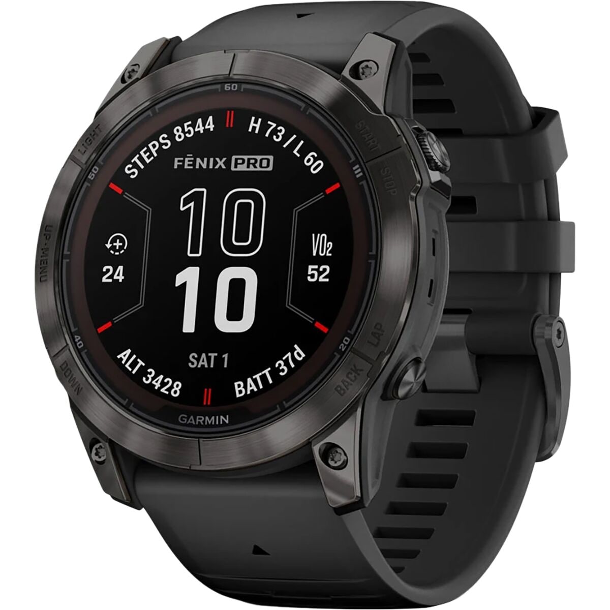 garmin fenix 7x pro sapphire solar edition Carbon Gray DLC Titanium with Black Band gar131