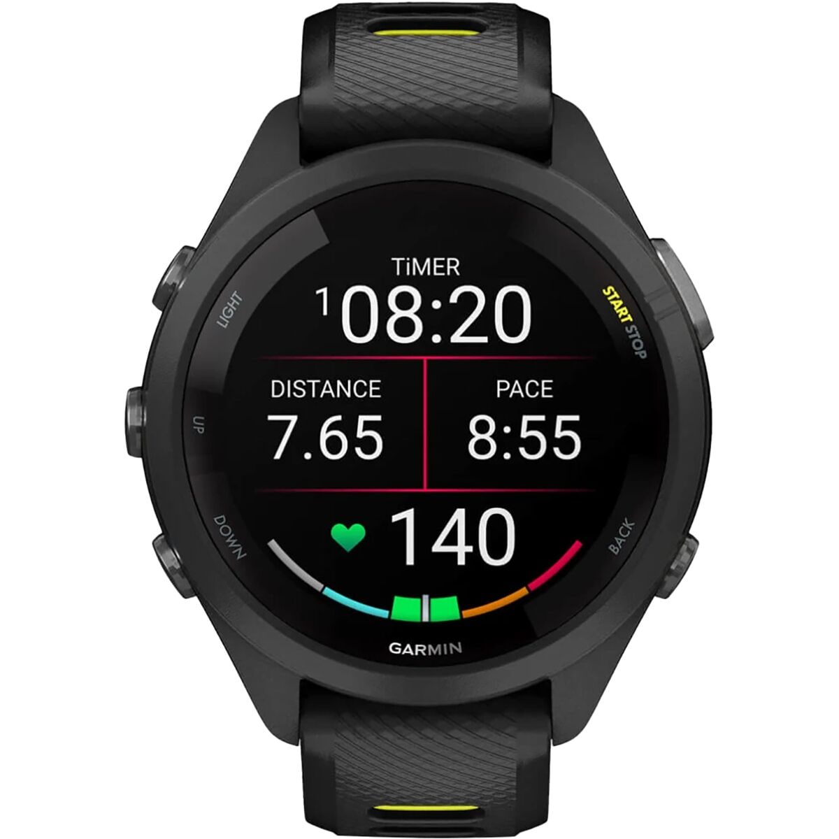 garmin forerunner65s gar067 black bezel case black amp yellow band mockup 4