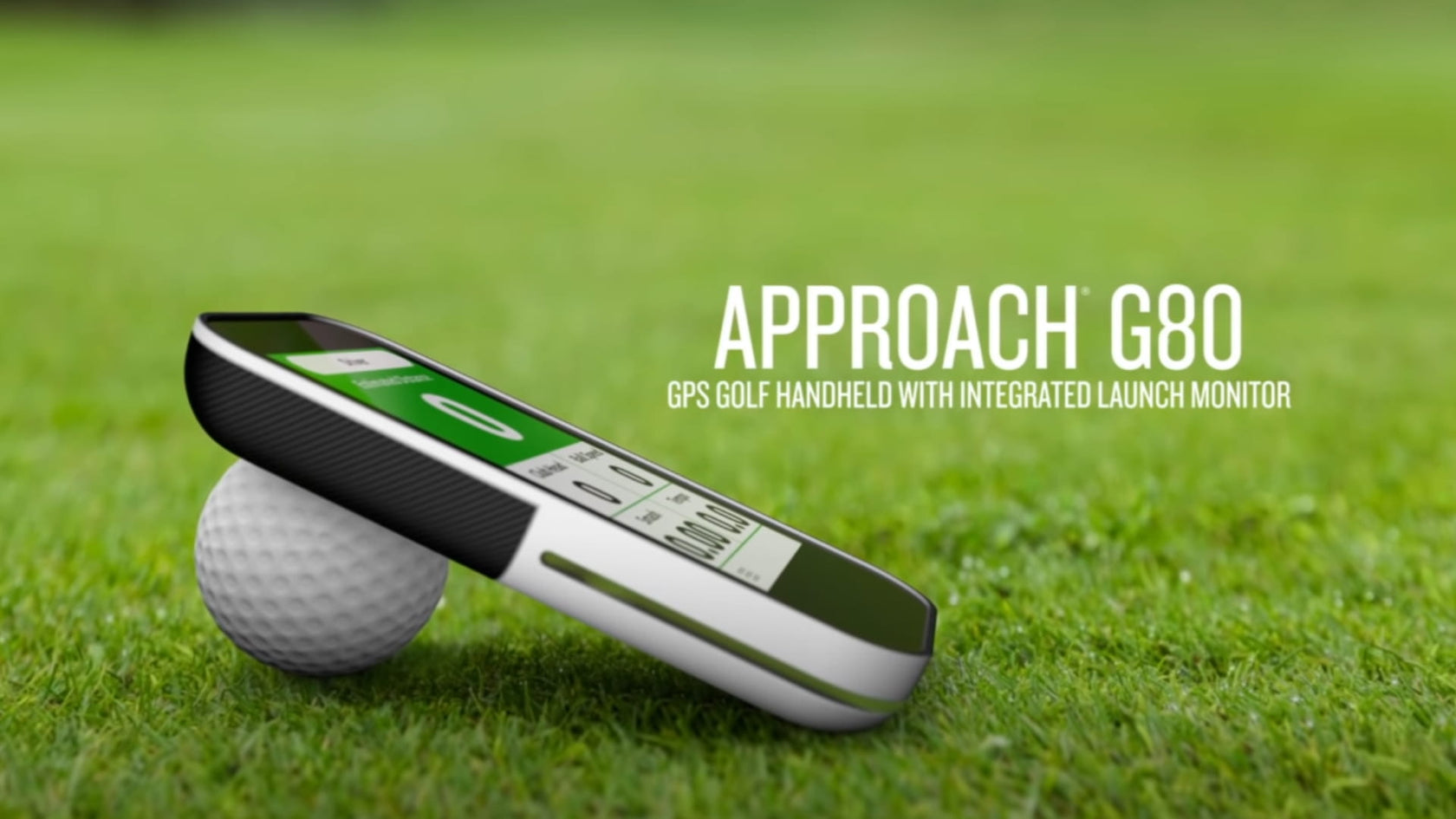 Garmin Approach g80 lifestyle image on golf course grass