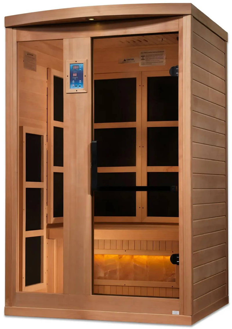 ZiahCare's Golden Designs 2 Person Far Infrared Sauna Hotel Edition Mockup Image 4