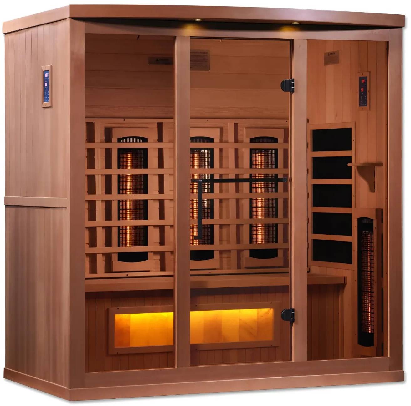 ZiahCare's Golden Designs 4 Person Full Spectrum Infrared Sauna Reserve Edition Mockup Image 3