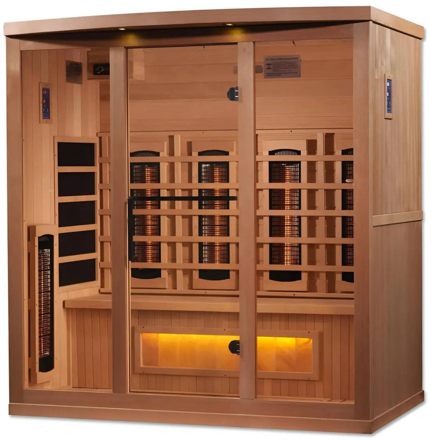 ZiahCare's Golden Designs 4 Person Full Spectrum Infrared Sauna Reserve Edition Mockup Image 4