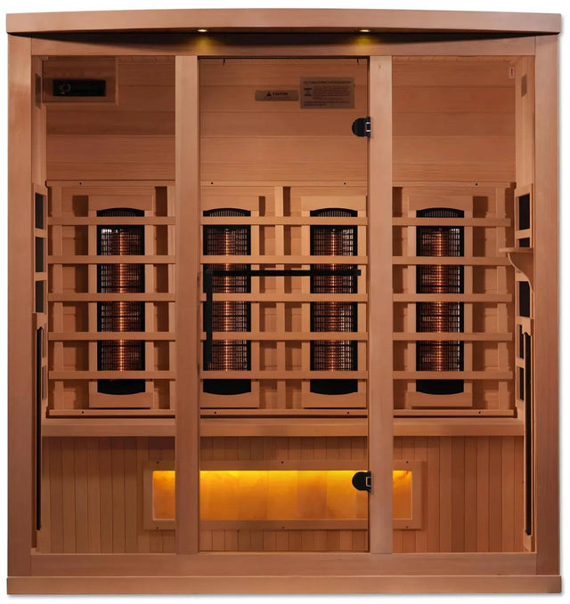 ZiahCare's Golden Designs 4 Person Full Spectrum Infrared Sauna Reserve Edition Mockup Image 1