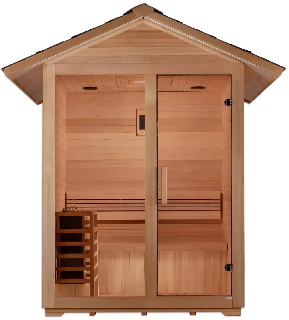 ZiahCare's Golden Designs Arlberg 3 Person Traditional Sauna Mockup Image 1