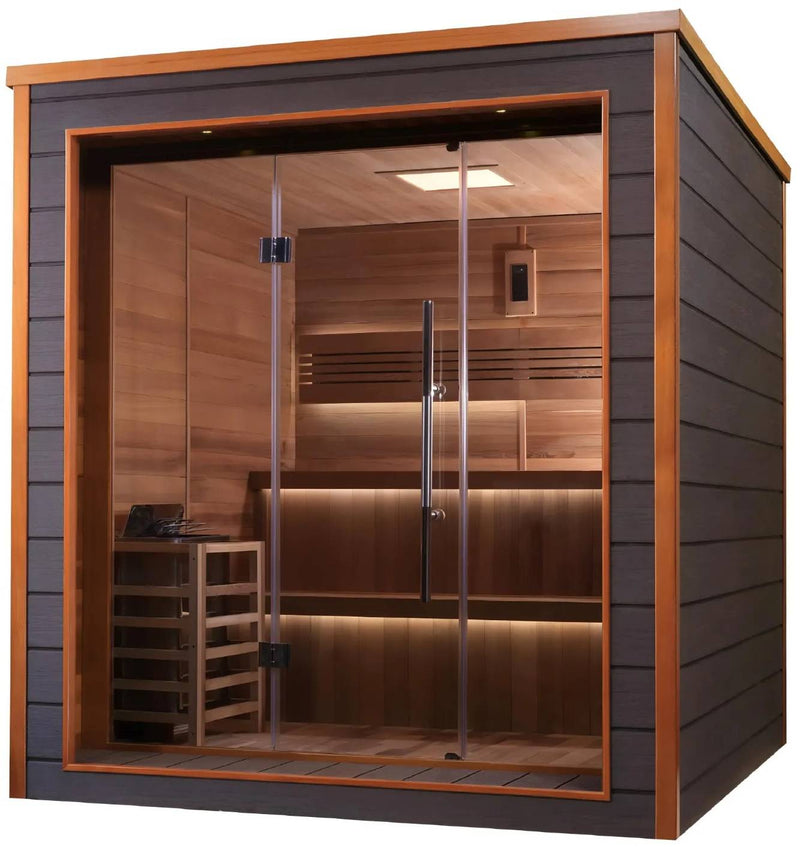 ZiahCare's Golden Designs Bergen 6 Person Traditional Sauna Mockup Image 3