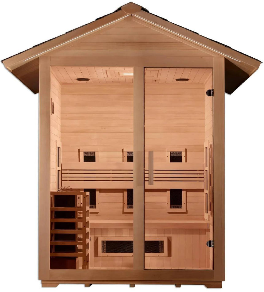 ZiahCare's Golden Designs Carinthia 3 Person Hybrid Sauna Mockup Image 1