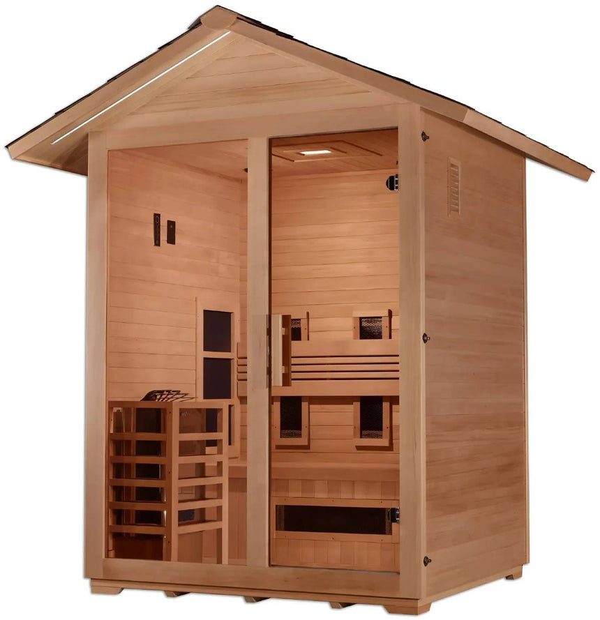 ZiahCare's Golden Designs Carinthia 3 Person Hybrid Sauna Mockup Image 3