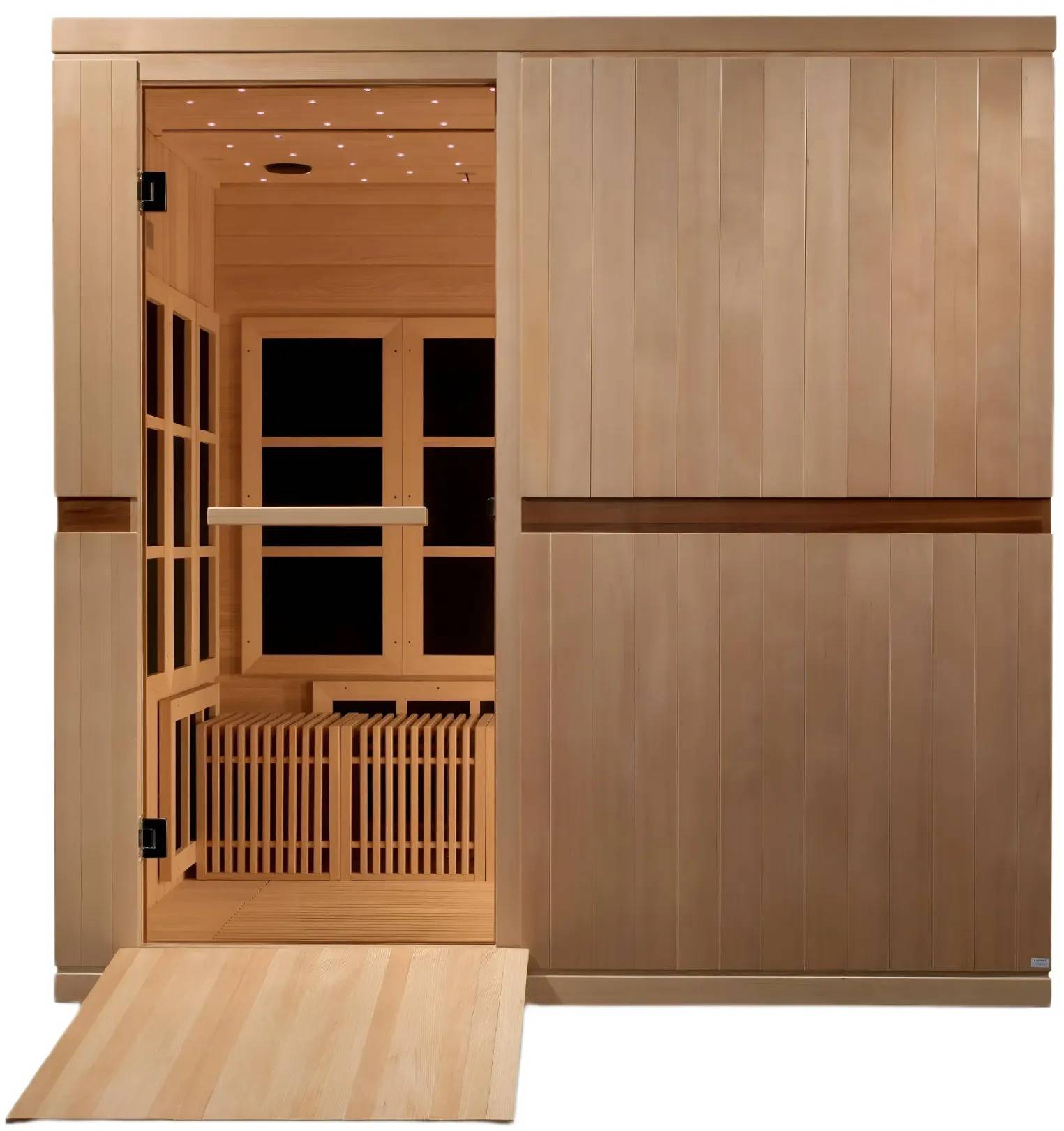 ZiahCare's Golden Designs Catalonia 8 Person Far Infrared Sauna Mockup Image 1