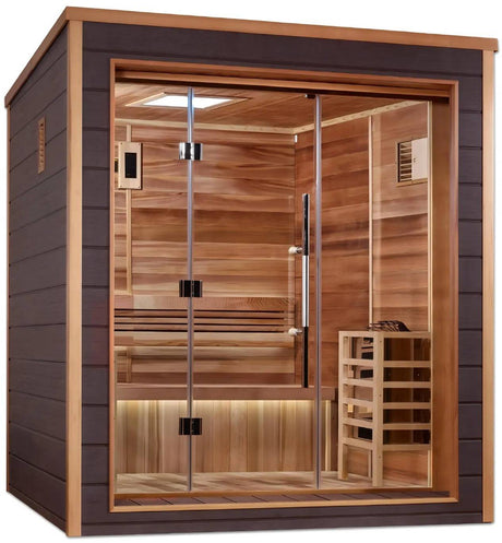 ZiahCare's Golden Designs Drammen 3 Person Traditional Sauna Mockup Image 2