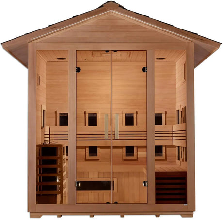 ZiahCare's Golden Designs Gargellen 5 Person Hybrid Sauna Mockup Image 1