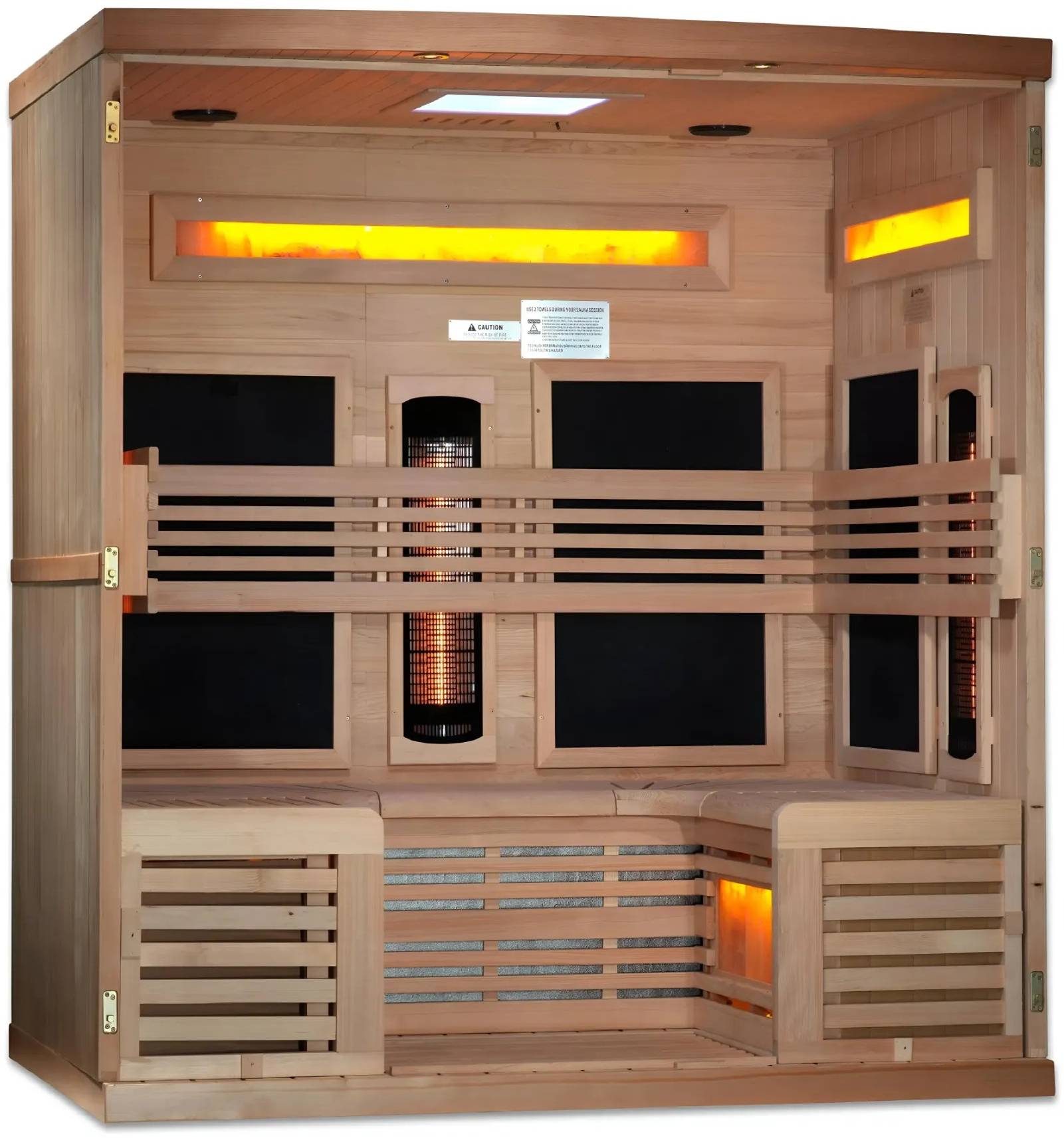 ZiahCare's Golden Designs GDI-8260-01 Full Spectrum Sauna Mockup Image 2