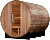 ZiahCare's Golden Designs Klosters 6 Person Barrel Sauna Mockup Image 4