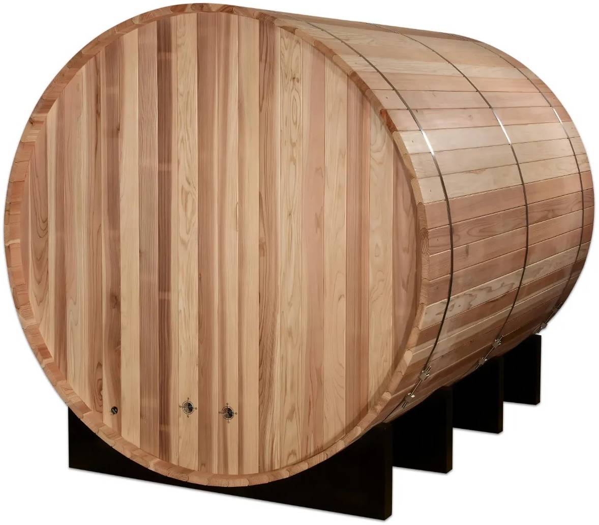 ZiahCare's Golden Designs Klosters 6 Person Barrel Sauna Mockup Image 2