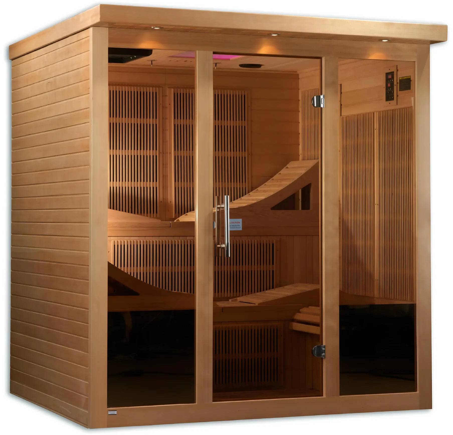 ZiahCare's Golden Designs Monaco 6 Person Far Infrared Sauna Mockup Image 1