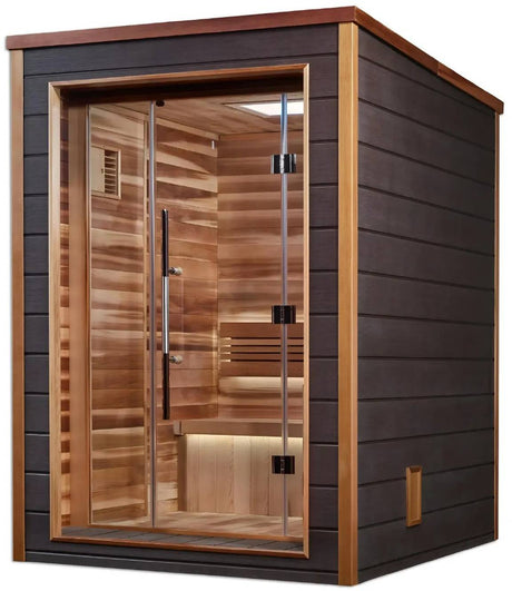 ZiahCare's Golden Designs Narvik 2 Person Traditional Sauna Mockup Image 2