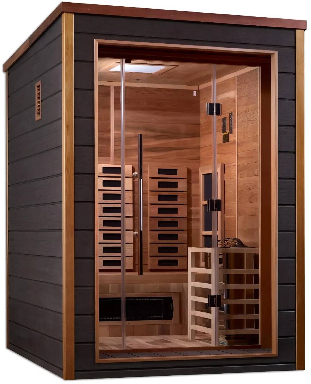 ZiahCare's Golden Designs Nora 2 Person Hybrid Sauna Mockup Image 4