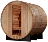 ZiahCare's Golden Designs Zurich 4 Person Barrel Sauna Mockup Image 1