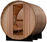 ZiahCare's Golden Designs Zurich 4 Person Barrel Sauna Mockup Image 3