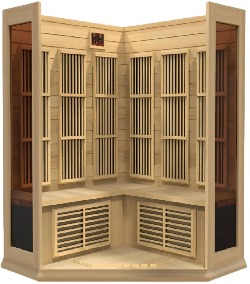 ZiahCare's Maxxus MX-K356-01 Far Infrared Corner Sauna Mockup Image 2