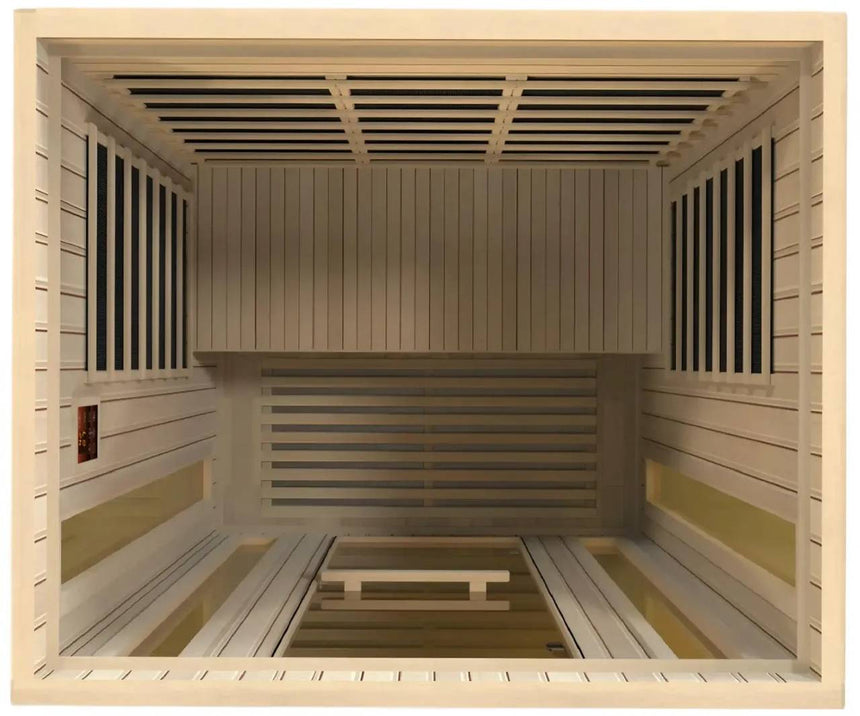 ZiahCare's Maxxus Trinity Dual Tech 3 Person Far Infrared Sauna Mockup Image 6