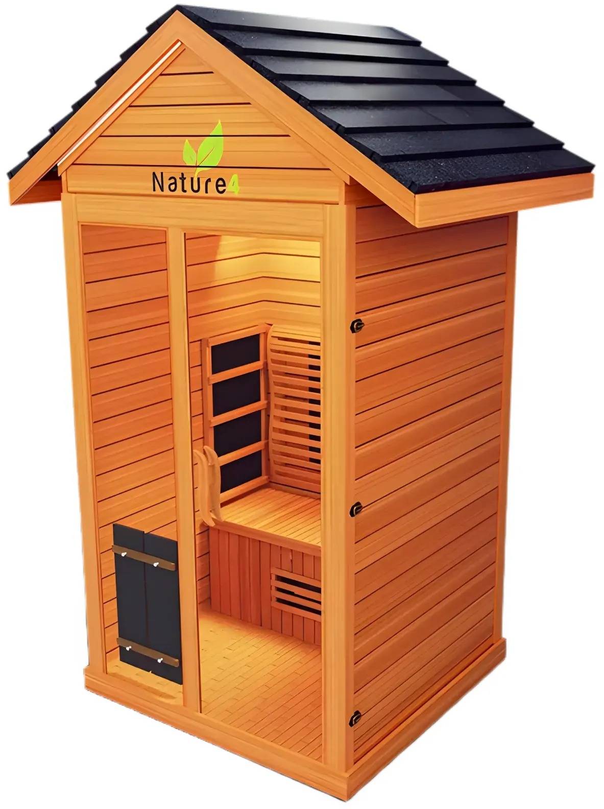 ZiahCare's Medical Saunas 1-2 Person Outdoor Full Spectrum Infrared Sauna Nature 4 Mockup Image 5