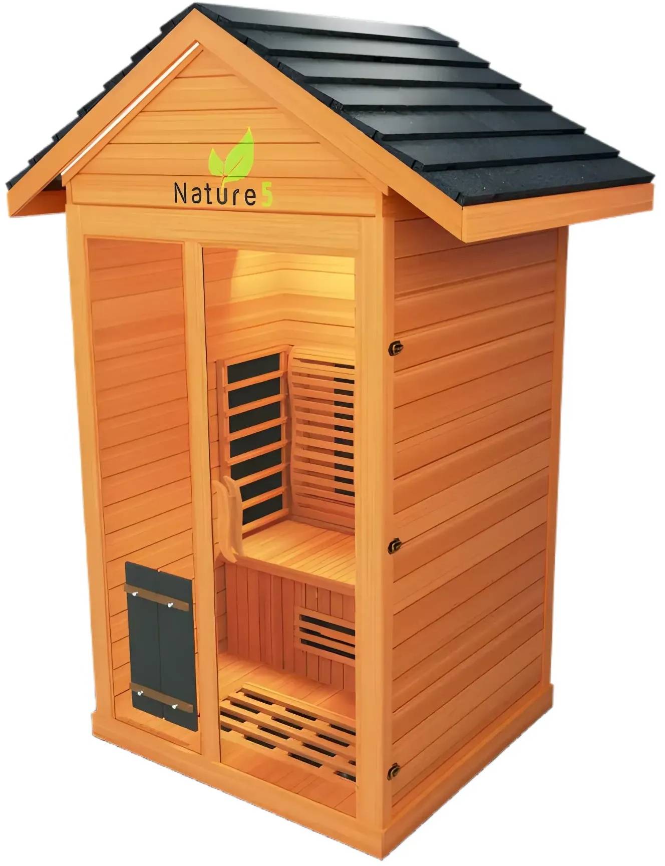 ZiahCare's Medical Saunas 2 Person Outdoor Full Spectrum Infrared Sauna Nature 5 Mockup Image 5