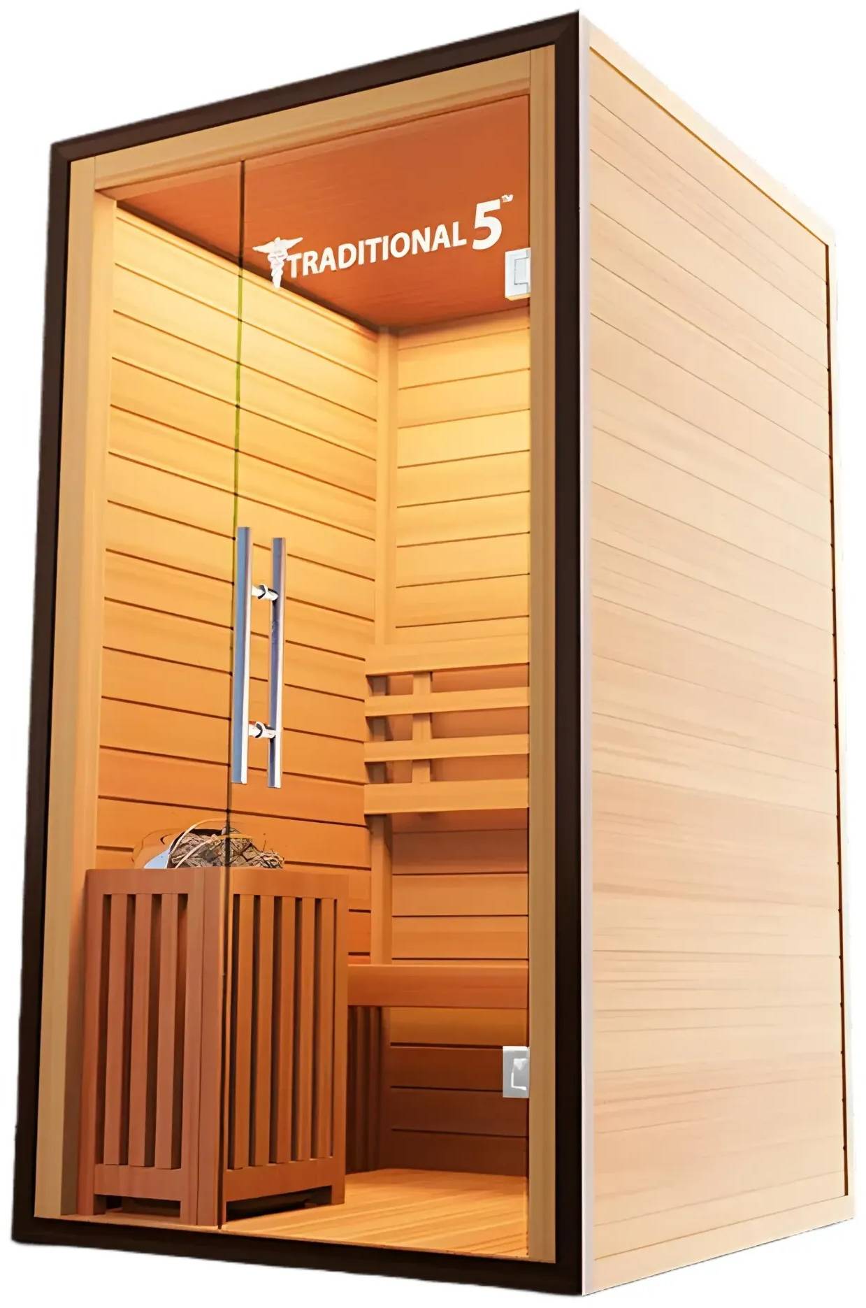 ZiahCare's Medical Saunas 1-2 Person Traditional Sauna Model 5 Mockup Image 3