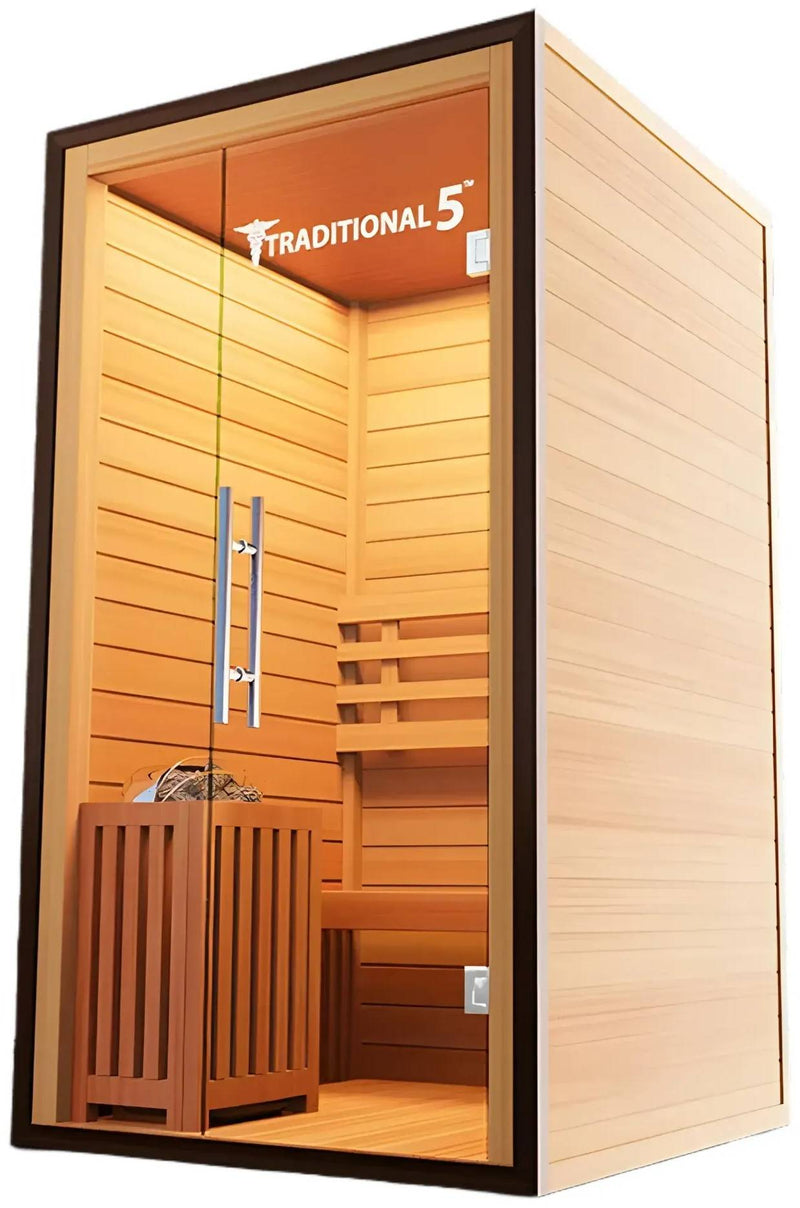 ZiahCare's Medical Saunas 1-2 Person Traditional Sauna Model 5 Mockup Image 3