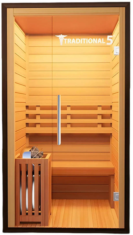 ZiahCare's Medical Saunas 1-2 Person Traditional Sauna Model 5 Mockup Image 1