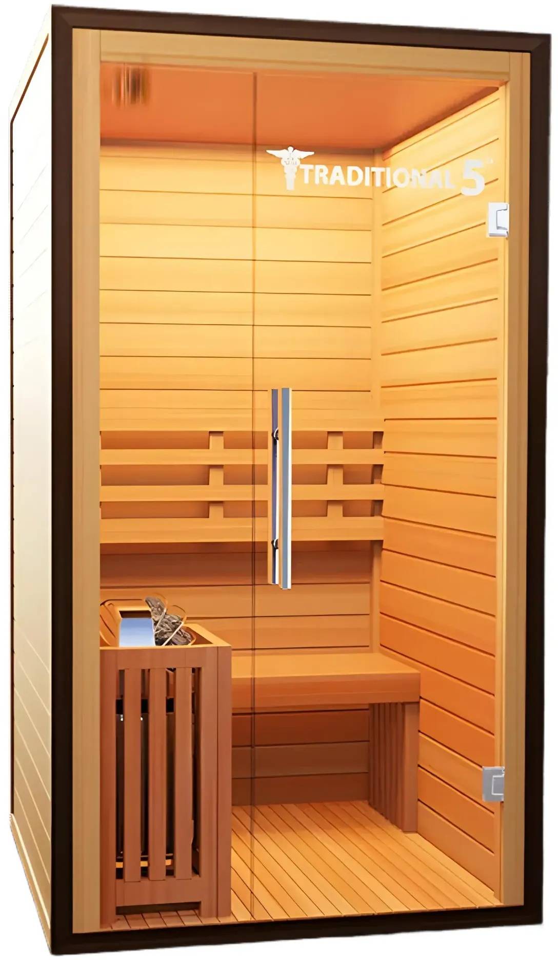 ZiahCare's Medical Saunas 1-2 Person Traditional Sauna Model 5 Mockup Image 4