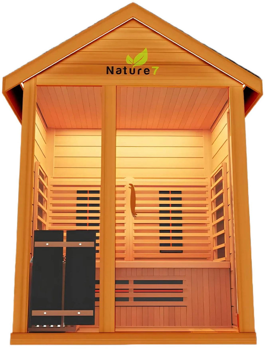 ZiahCare's Medical Saunas 3-4 Person Outdoor Hybrid Sauna Nature 7 Mockup Image 5