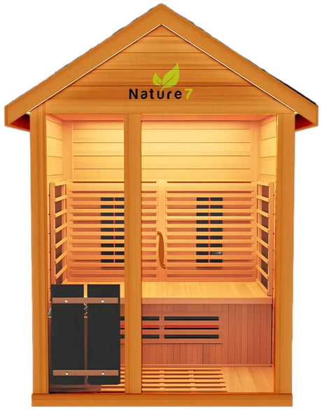 ZiahCare's Medical Saunas 3-4 Person Outdoor Hybrid Sauna Nature 7 Mockup Image 1
