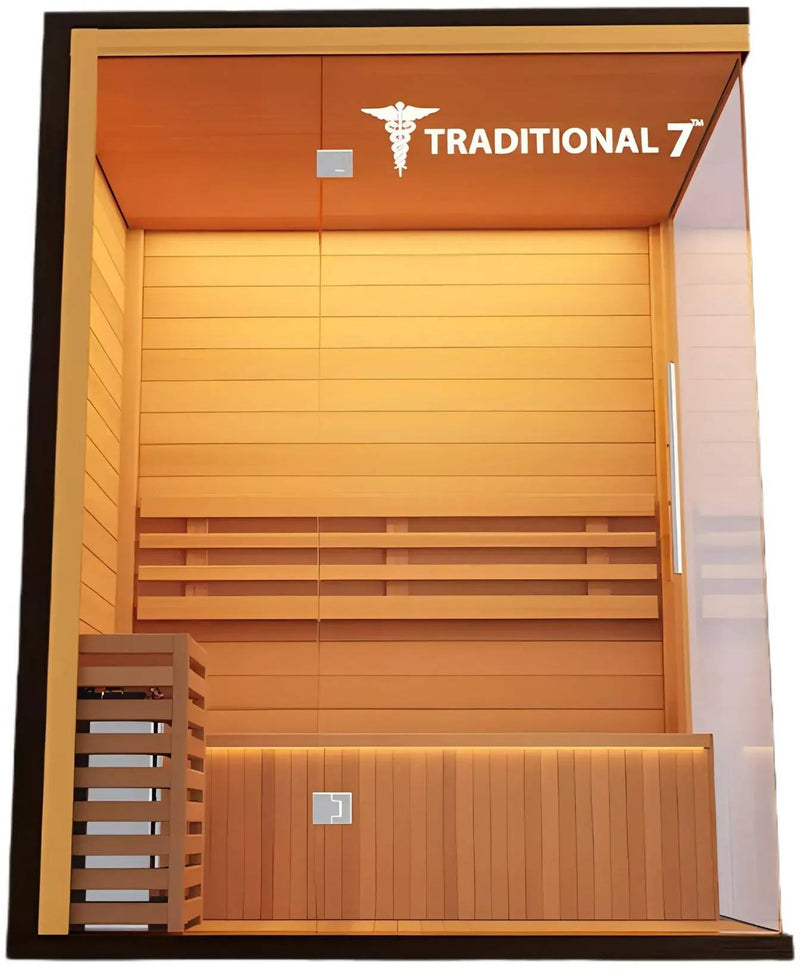 ZiahCare's Medical Saunas 3-4 Person Traditional Sauna Model 7 Mockup Image 6