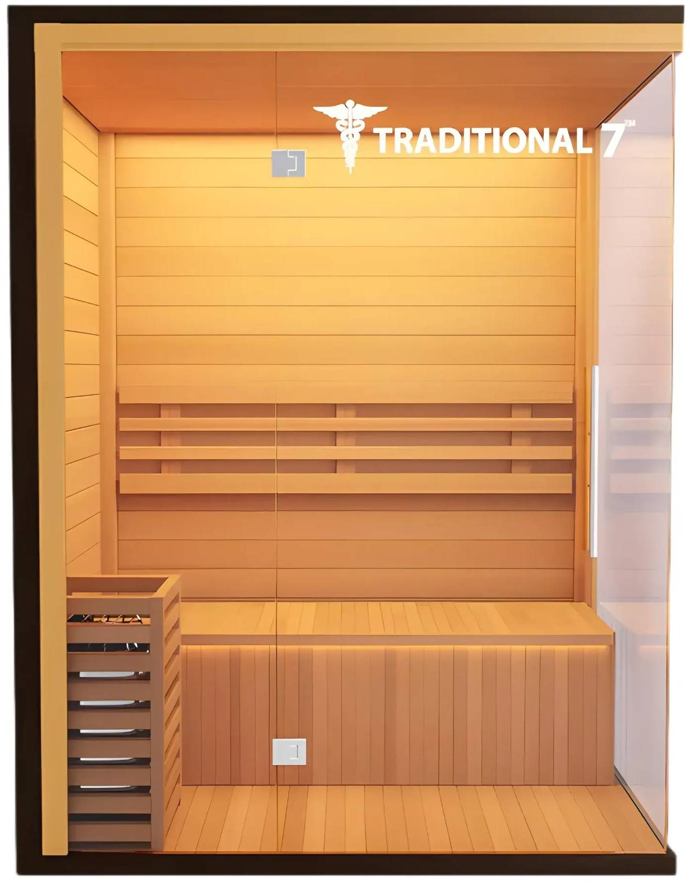 ZiahCare's Medical Saunas 3-4 Person Traditional Sauna Model 7 Mockup Image 1