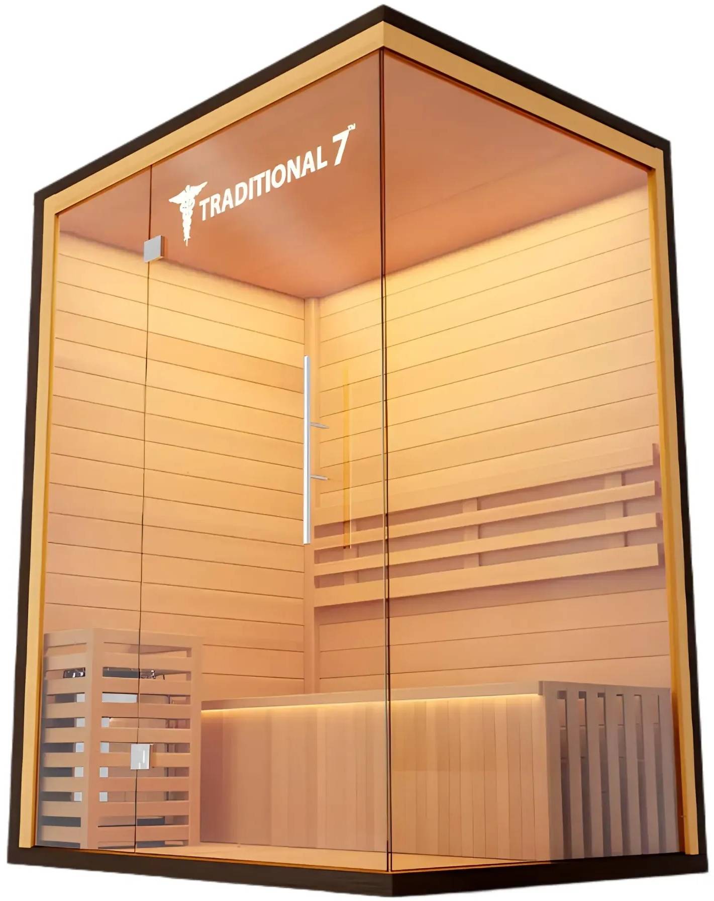 ZiahCare's Medical Saunas 3-4 Person Traditional Sauna Model 7 Mockup Image 7