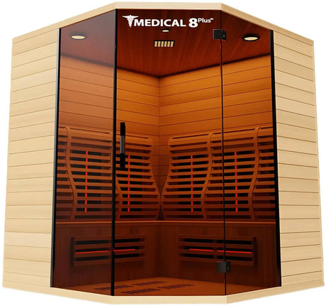ZiahCare's Medical Saunas 4 Person Ultra Full Spectrum Infrared Sauna Model 8 Plus Mockup Image 1